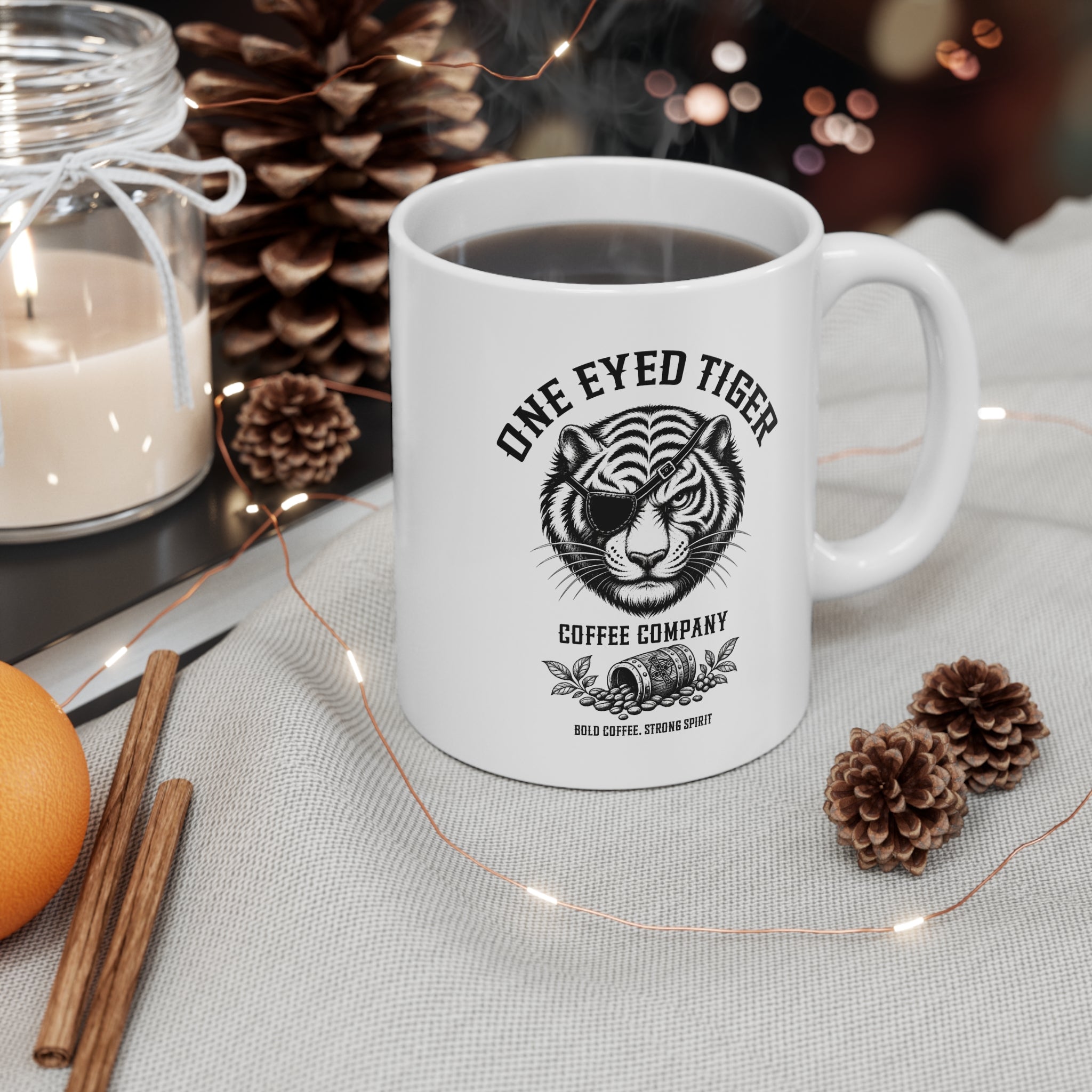 One Eyed Tiger Coffee Company 11oz Latte Mug