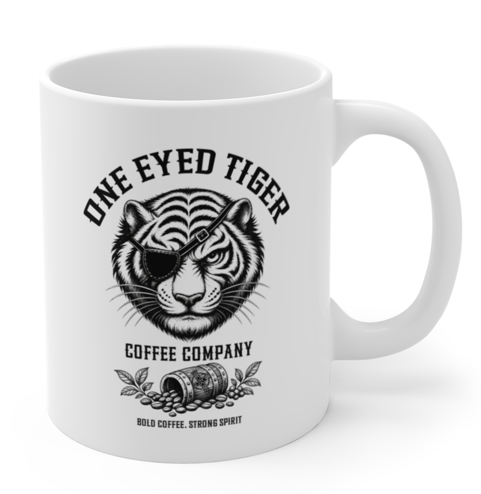 One Eyed Tiger Coffee Company 11oz Latte Mug