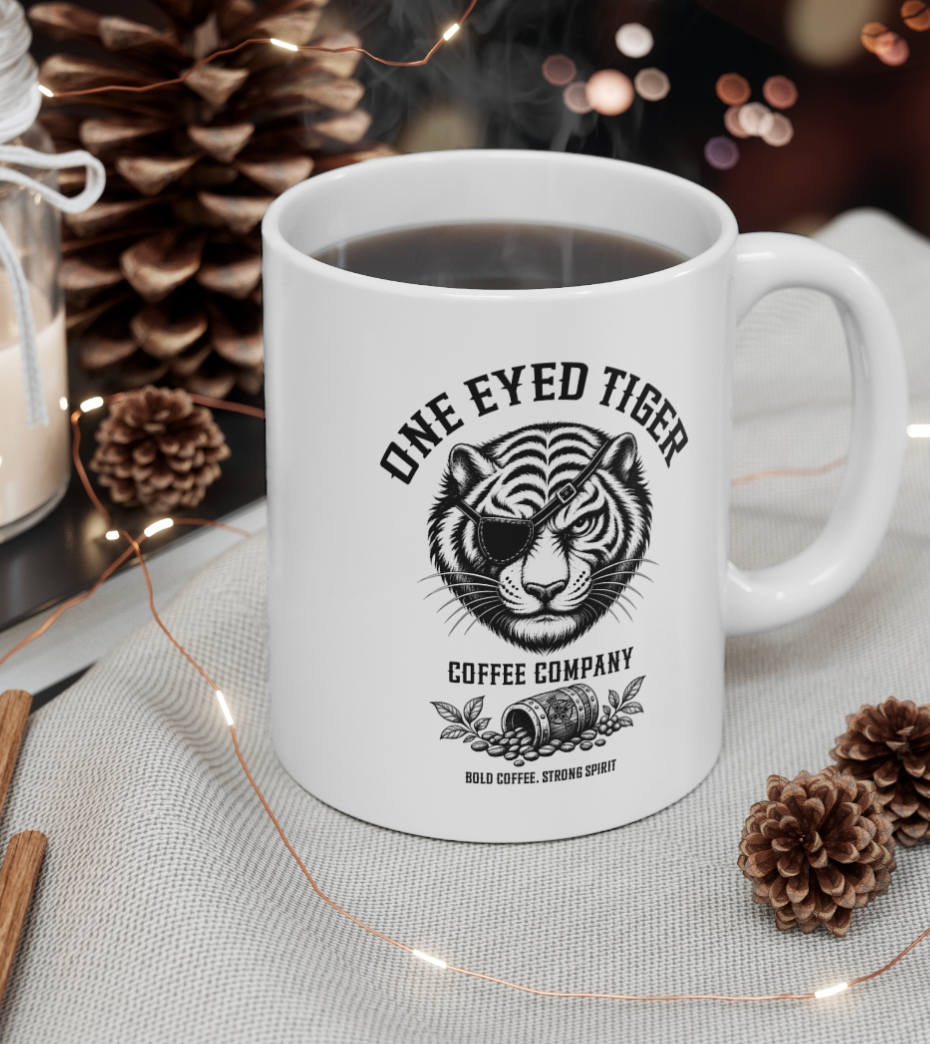 One Eyed Tiger Coffee Company 11oz Latte Mug
